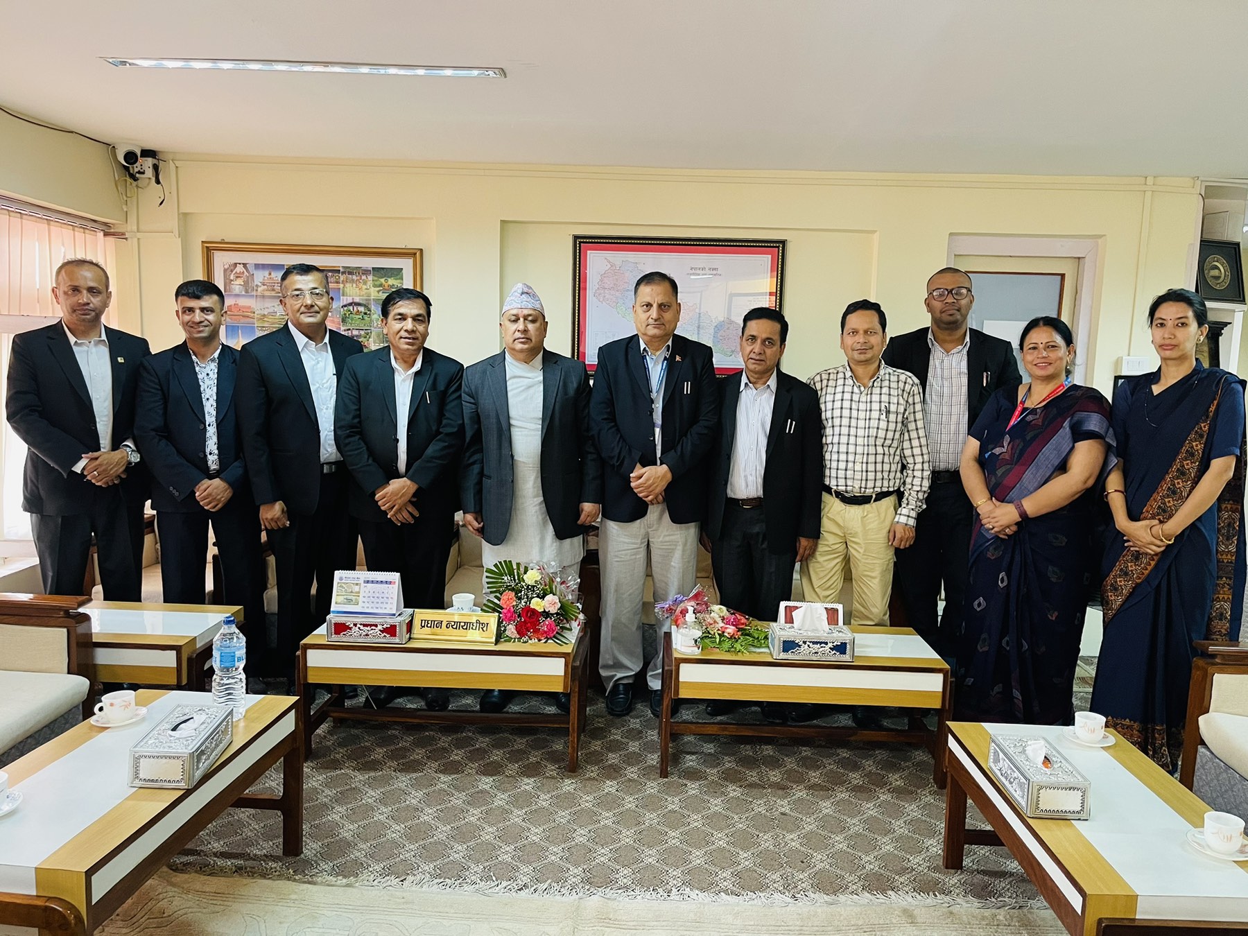 Dean Dr. Krishna Prasad Bashyal and Campus Chief including faculty members extended congratulations on his new appointment as Chief Justice Rt. Hon Hari Krishna Karki of Nepal